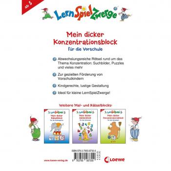 Preview: Mein dicker Konzentrationsblock für die Vorschule.